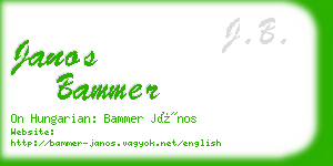 janos bammer business card